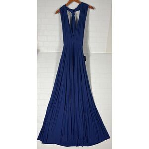 LULUS Womens Tricks of the Trade Blue Maxi Dress size M